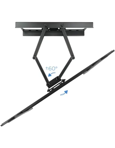 TooQ LP6270TN-B Soporte de Pared Inclinable y Giratorio para Monitor/TV 37"-70" Máx. 50 Kg Negro