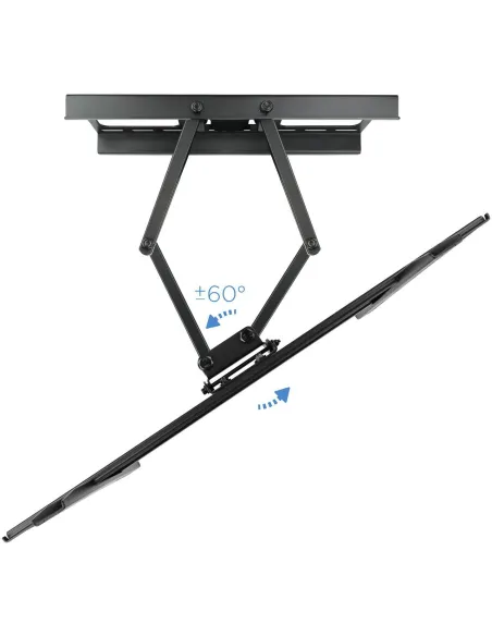 TooQ LP6270TN-B Soporte de Pared Inclinable y Giratorio para Monitor/TV 37"-70" Máx. 50 Kg Negro