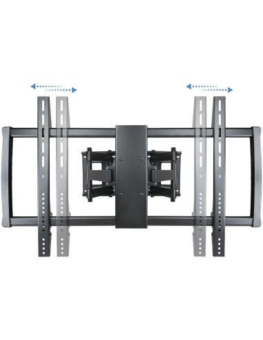 TooQ LP75100TN-B Soporte de Pared Inclinable y Giratorio para TV/Monitor 60"-100" Máx. 80kg Negro