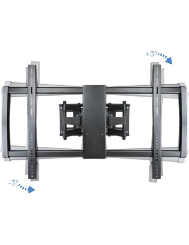 TooQ LP75100TN-B Soporte de Pared Inclinable y Giratorio para TV/Monitor 60"-100" Máx. 80kg Negro