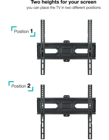 TooQ LP7843TN-B Soporte de Pared Inclinable y Giratorio para Pantallas 32"-55" Máx. 35Kg Negro