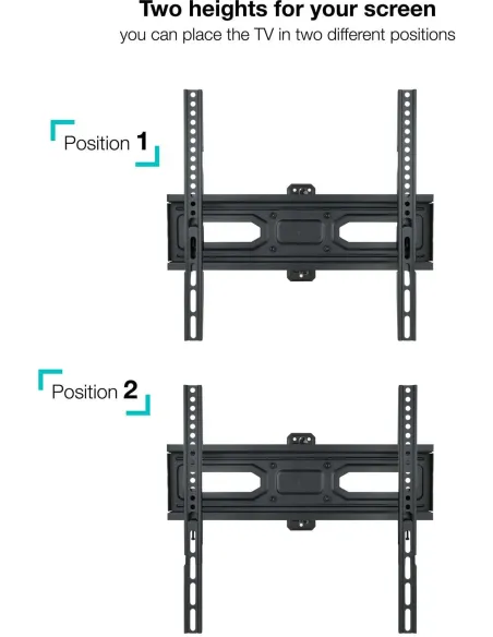 TooQ LP7843TN-B Soporte de Pared Inclinable y Giratorio para Pantallas 32"-55" Máx. 35Kg Negro