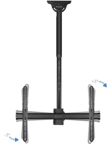 TooQ LPCE1170TSLI-B Soporte de Techo Giratorio para Monitor/TV 37"-70" Máx. 50Kg Negro