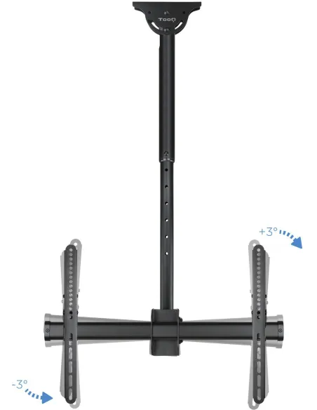 TooQ LPCE1170TSLI-B Soporte de Techo Giratorio para Monitor/TV 37"-70" Máx. 50Kg Negro