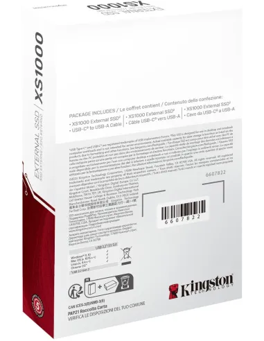 Kingston XS1000 1TB SSD Externo USB-C 3.2 Gen 2