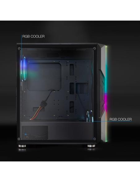TooQ NigthCity Torre E-ATX Cristal Templado USB 3.0 Negra