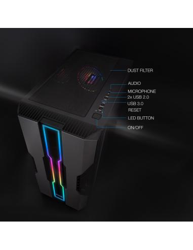 TooQ NigthCity Torre E-ATX Cristal Templado USB 3.0 Negra