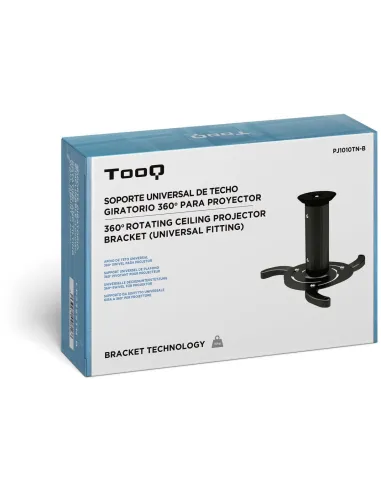 TooQ PJ1010TN-B Soporte de Techo para Proyectores Inclinable y Giratorio 360º Máx. 10Kg Negro