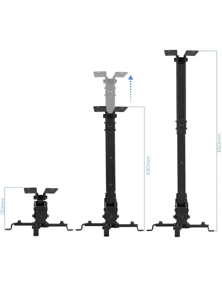 TooQ PJ2012T-B Soporte de Techo Inclinable para Proyectores Máx. 20Kg Negro