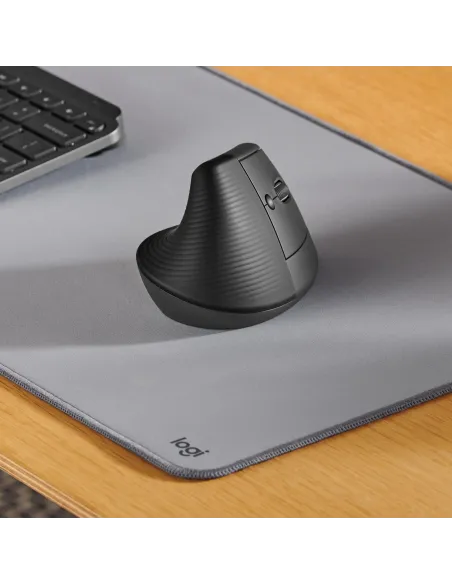 Logitech Lift Ratón Inalámbrico Vertical para Diestros 4000 DPI Gris/Negro