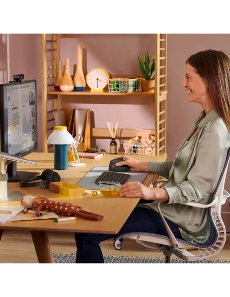 Logitech Lift Ratón Inalámbrico Vertical para Diestros 4000 DPI Gris/Negro