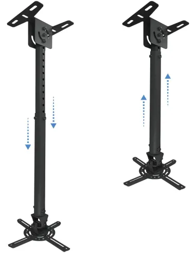 TooQ PJ3030TN-B Soporte de Techo para Proyectores Inclinable y Giratorio 360º Máx. 20Kg Negro