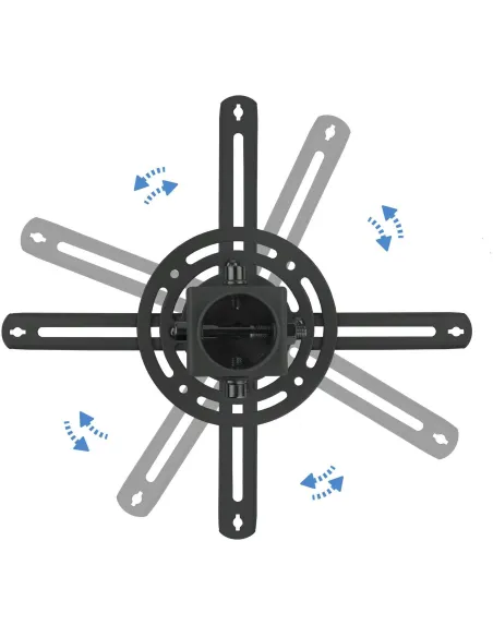 TooQ PJ3030TN-B Soporte de Techo para Proyectores Inclinable y Giratorio 360º Máx. 20Kg Negro