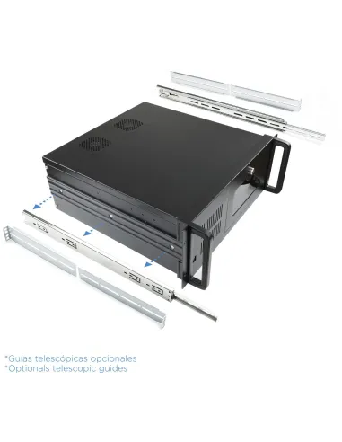 TooQ RACK-406N-USB3 Armario Rack 19" 4U ATX Negro