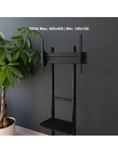 TooQ FS1170M-B Soporte de Suelo con Ruedas para Pantallas 37"-70" Máx. 50Kg Negro