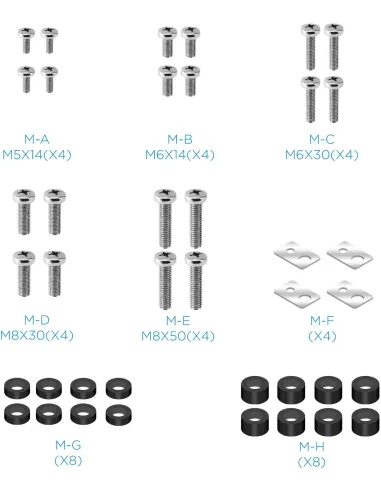 TooQ FS1170M-B Soporte de Suelo con Ruedas para Pantallas 37"-70" Máx. 50Kg Negro