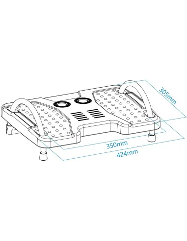 TooQ TQFR0601-G Reposapiés Ajustable Confort Gris
