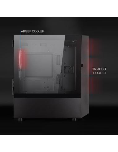 TooQ Seizure M-ATX Cristal Templado USB 3.0 Negra