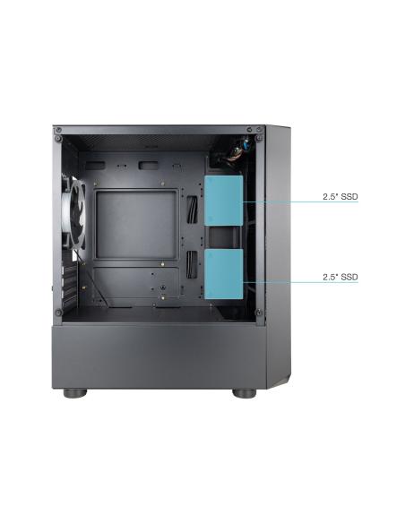 TooQ Seizure M-ATX Cristal Templado USB 3.0 Negra