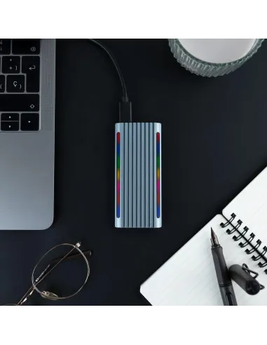 TooQ Shinobi Caja Externa para SSD M.2 NGFF/NVMe USB 3.0 RGB Gris