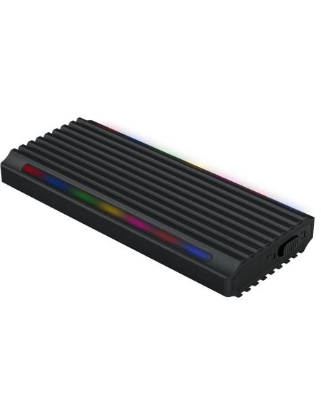 TooQ Shinobi Caja Externa para SSD M.2 NGFF/NVMe USB 3.0 RGB Negra