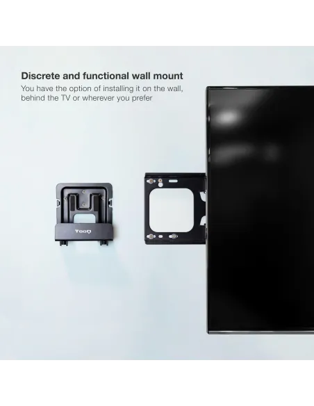 TooQ TQMPM4776 Soporte Universal Pared Fijo para Router/Reproductor Multimedia Máx. 5 Kg Negro