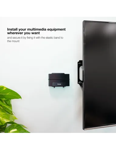 TooQ TQMPM4776 Soporte Universal Pared Fijo para Router/Reproductor Multimedia Máx. 5 Kg Negro