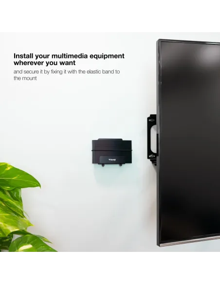 TooQ TQMPM4776 Soporte Universal Pared Fijo para Router/Reproductor Multimedia Máx. 5 Kg Negro
