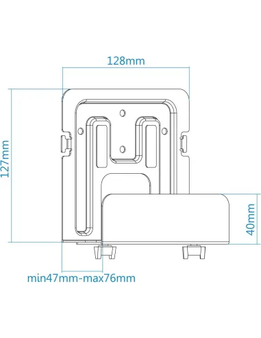 TooQ TQMPM4776 Soporte Universal Pared Fijo para Router/Reproductor Multimedia Máx. 5 Kg Negro