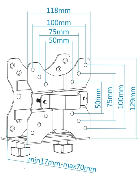 TooQ TCCH0001-B Soporte Fijo para CPU Máx. 5 Kg Negro