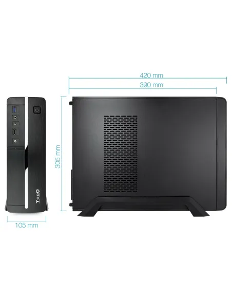 TooQ TQC-3005U3 USB 3.2 Negra + Fuente de Alimentación 500W