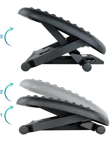 TooQ TQFR0603-B Reposapiés Ajustable/Inclinable Negro