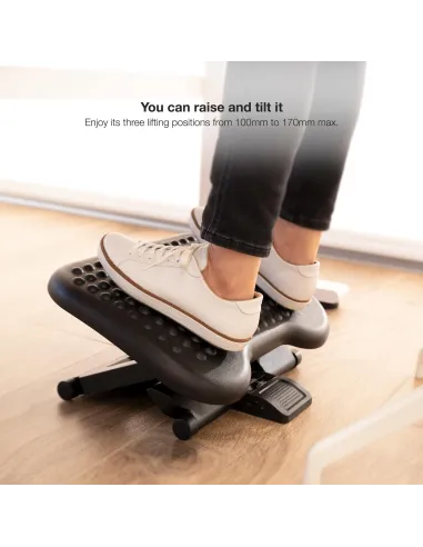 TooQ TQFR0603-B Reposapiés Ajustable/Inclinable Negro