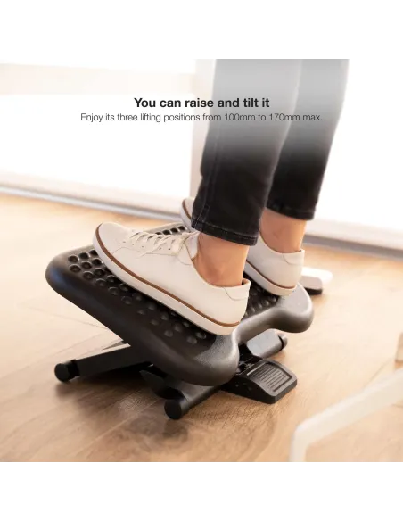 TooQ TQFR0603-B Reposapiés Ajustable/Inclinable Negro