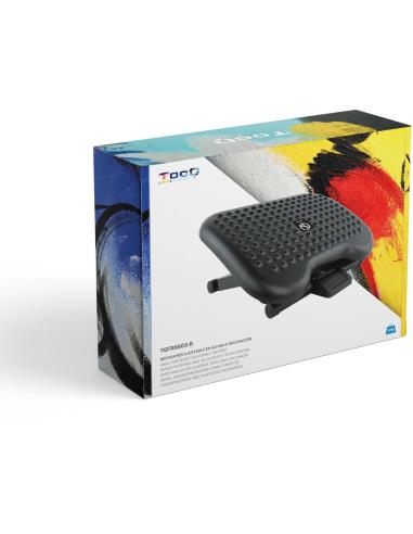 TooQ TQFR0603-B Reposapiés Ajustable/Inclinable Negro