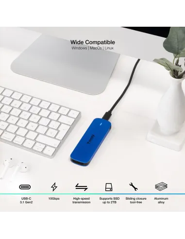 TooQ TQE-2201BL Caja Externa para SSD M.2 USB 3.2 Azul