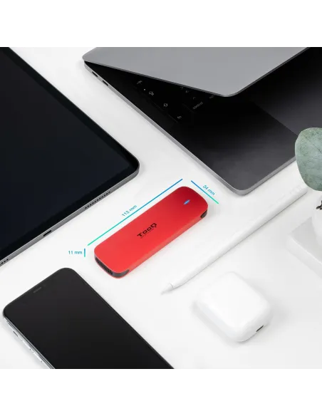 TooQ TQE-2201R Caja Externa para SSD M.2 USB 3.2 Rojo