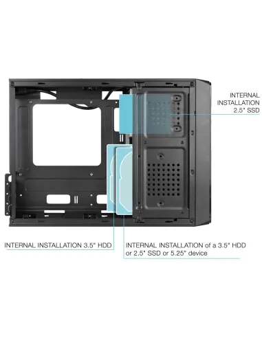 TooQ TQC-3008U3C USB 3.2 Negra + Fuente de Alimentación 500W