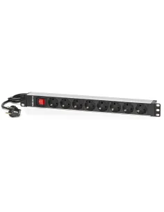 Salicru SPS PDU Regleta 8 Tomas Schuko con Interruptor para Rack 19" 1.5M-SAI53129