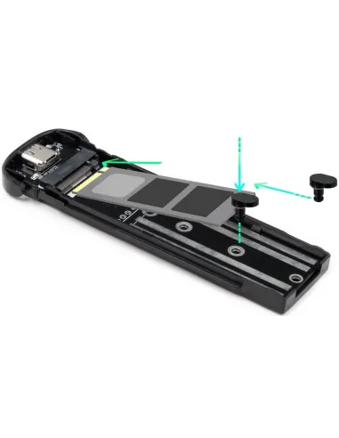 TooQ TQE-2202S Caja Externa para SSD M.2 USB 3.2 Plata