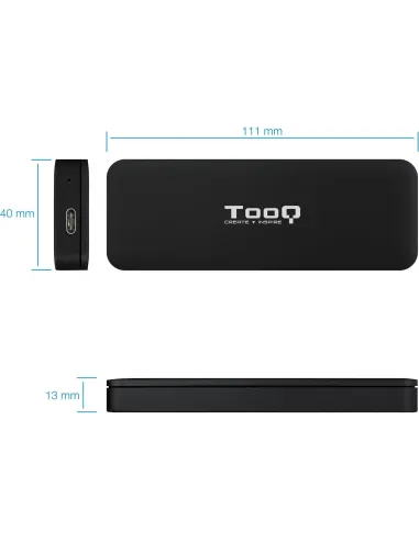 TooQ TQE-2280B Caja Externa para SSD M.2 USB 3.1 Negra