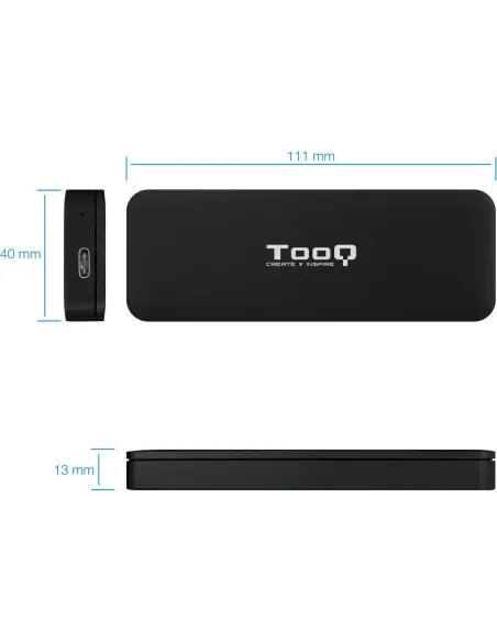 TooQ TQE-2280B Caja Externa para SSD M.2 USB 3.1 Negra