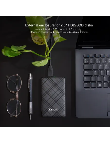 TooQ TQE-2500B Caja Externa para Discos HDD/SSD 2.5" SATA3 Negro