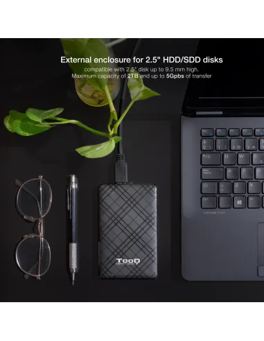TooQ TQE-2500B Caja Externa para Discos HDD/SSD 2.5" SATA3 Negro