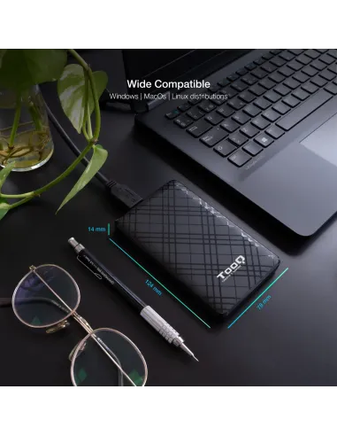 TooQ TQE-2500B Caja Externa para Discos HDD/SSD 2.5" SATA3 Negro