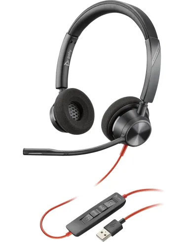 Poly Blackwire 3320 Auriculares con Micrófono USB-A Negros