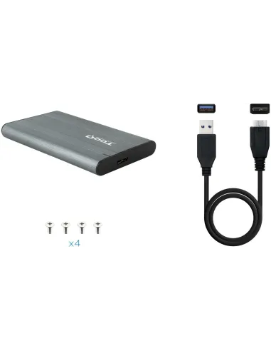 TooQ TQE-2503G Caja Externa para Discos HDD/SSD 2.5" SATA3 USB 3.0 Gris