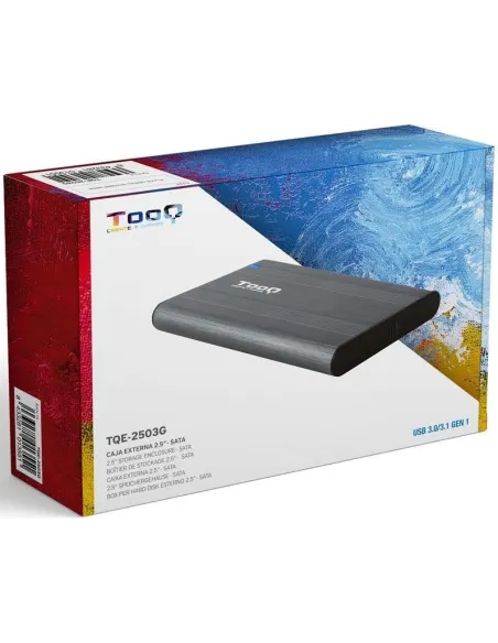 TooQ TQE-2503G Caja Externa para Discos HDD/SSD 2.5" SATA3 USB 3.0 Gris