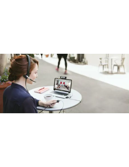 Logitech C930e Webcam Empresarial USB Full HD con Tapa Negra