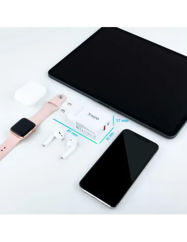 TooQ TQWC-2SC04WT Cargador de Pared USB-A + USB-C 20W Blanco